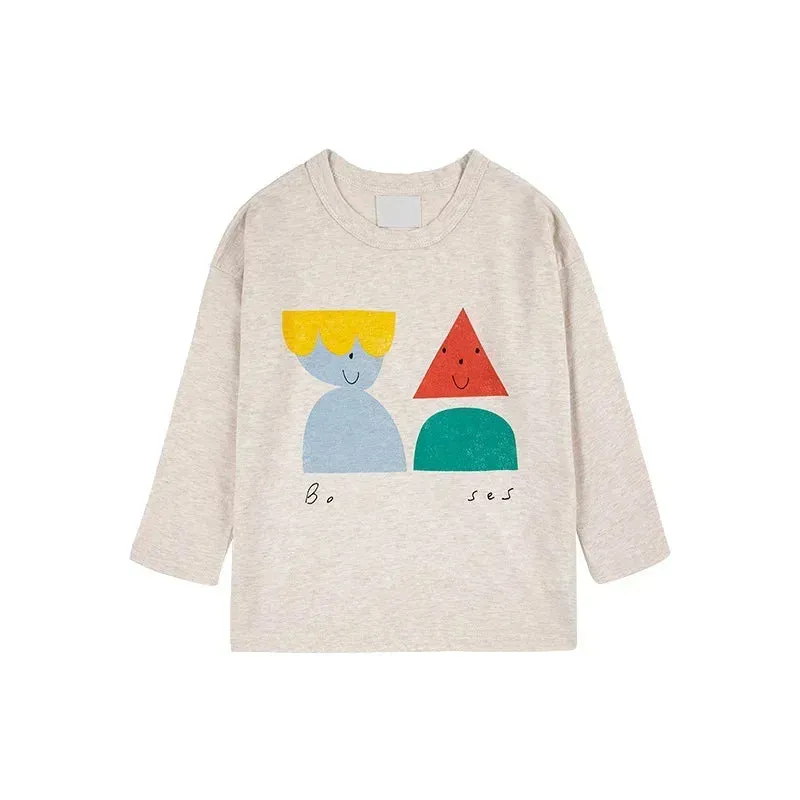 Kids Boys and Girls Trendy Long Sleeve Cool Cartoon Tops
