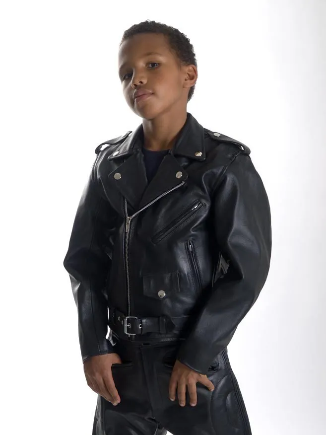 Kid's Leather Biker Brando jacket K113