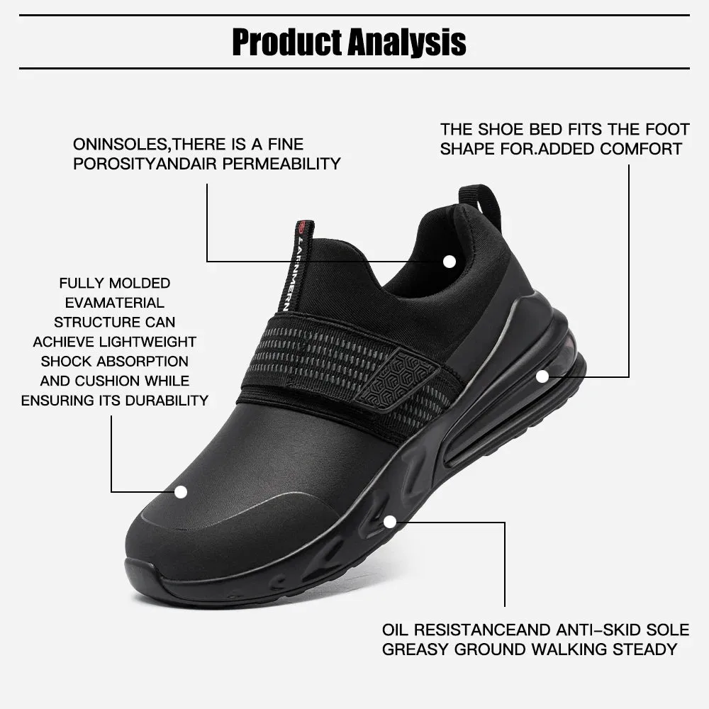 LARNMERN Waterproof Chef Shoes for Men - SRC Slip Resistant Restaurant Kitchen Work Shoes