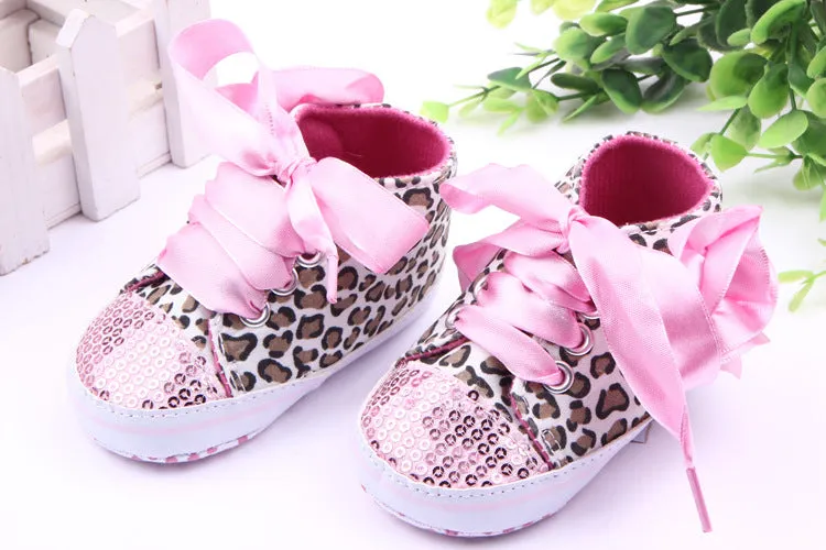 Leopard Print Sequin Sneakers - GlamzLife