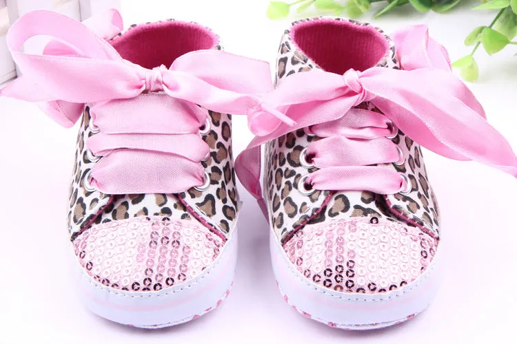 Leopard Print Sequin Sneakers - GlamzLife