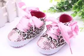 Leopard Print Sequin Sneakers - GlamzLife