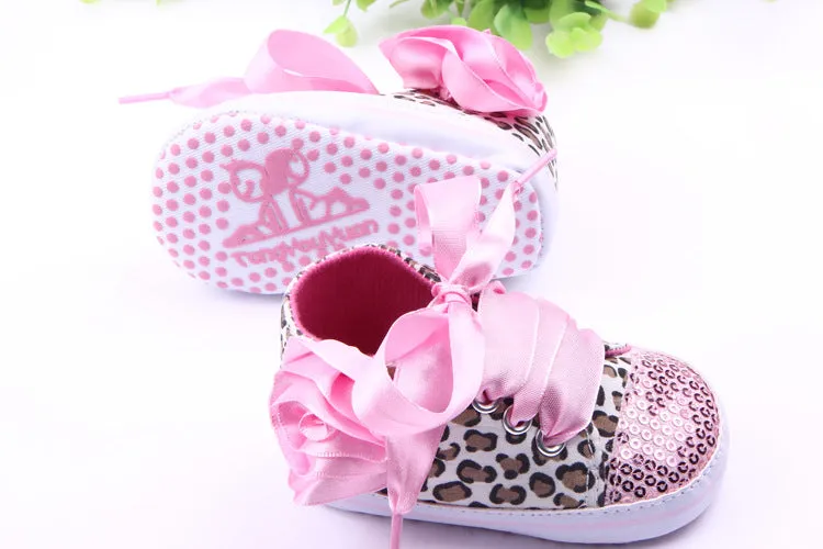Leopard Print Sequin Sneakers - GlamzLife