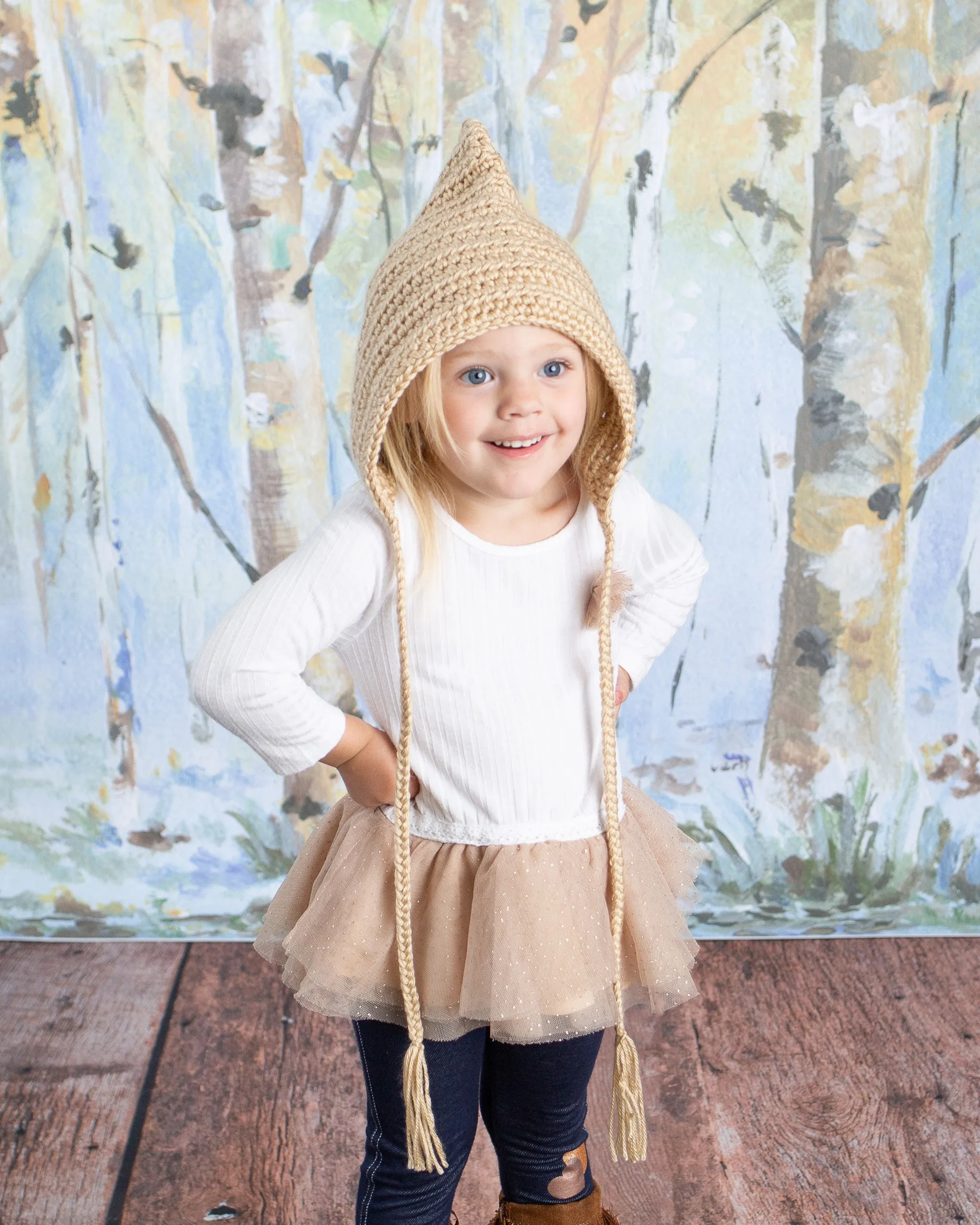 Light brown pixie elf hat