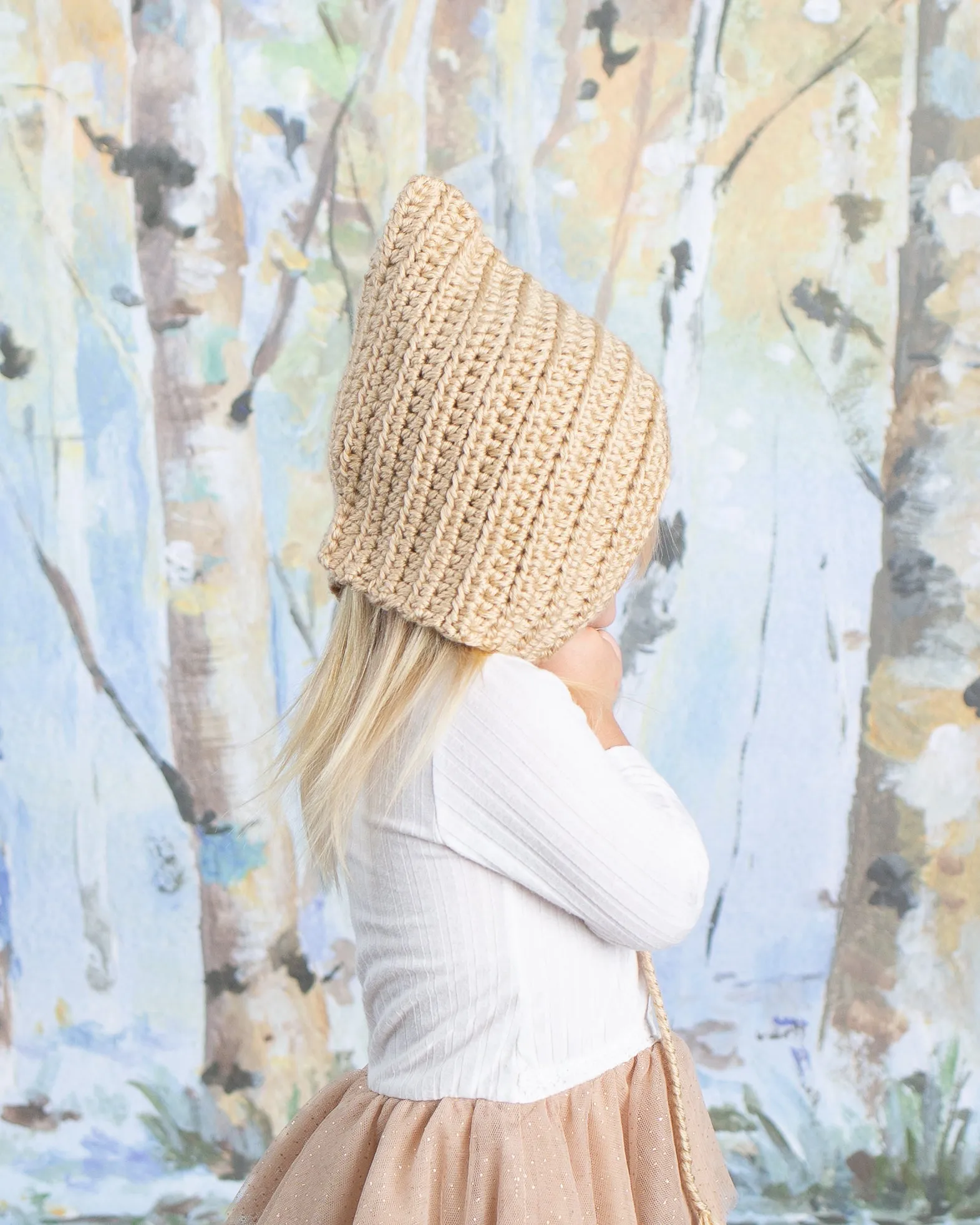 Light brown pixie elf hat