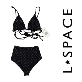 L*SPACE Set Kara Stydded Trisngle Bikini Top Portia High Waisted Bottom S New