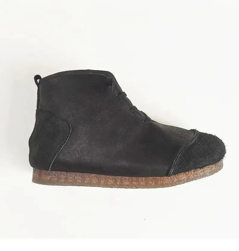Luxury Genuine Leather Wool-Lined Women's Snow Boots - Thickened Warm, Lightweight High Top Boots