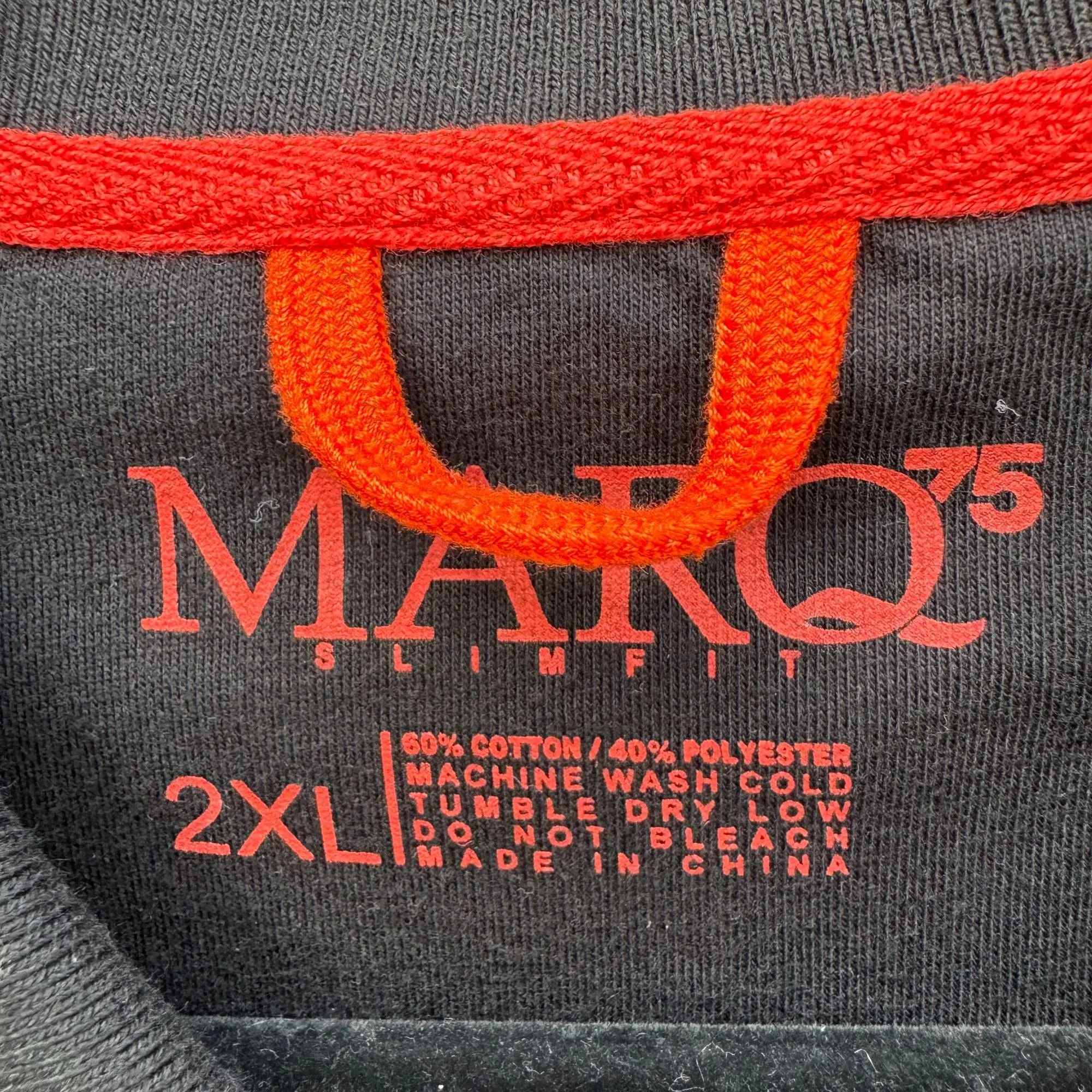 Marq 75 Slim Fit Mens Cotton Poly Blend Polo Shirt Lot of 3 - 2 Black 1 Navy 2XL