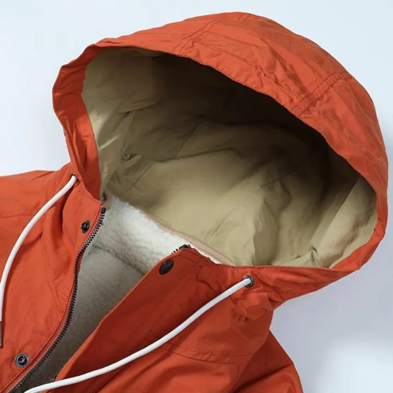 Men's Autumn/Winter Warm Hooded Long Jacket