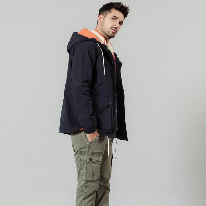 Men's Autumn/Winter Warm Hooded Long Jacket