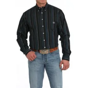 Men's Cinch Vintage Striped Print Button-Down Western Shirt MTW1242005