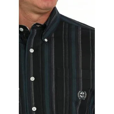 Men's Cinch Vintage Striped Print Button-Down Western Shirt MTW1242005