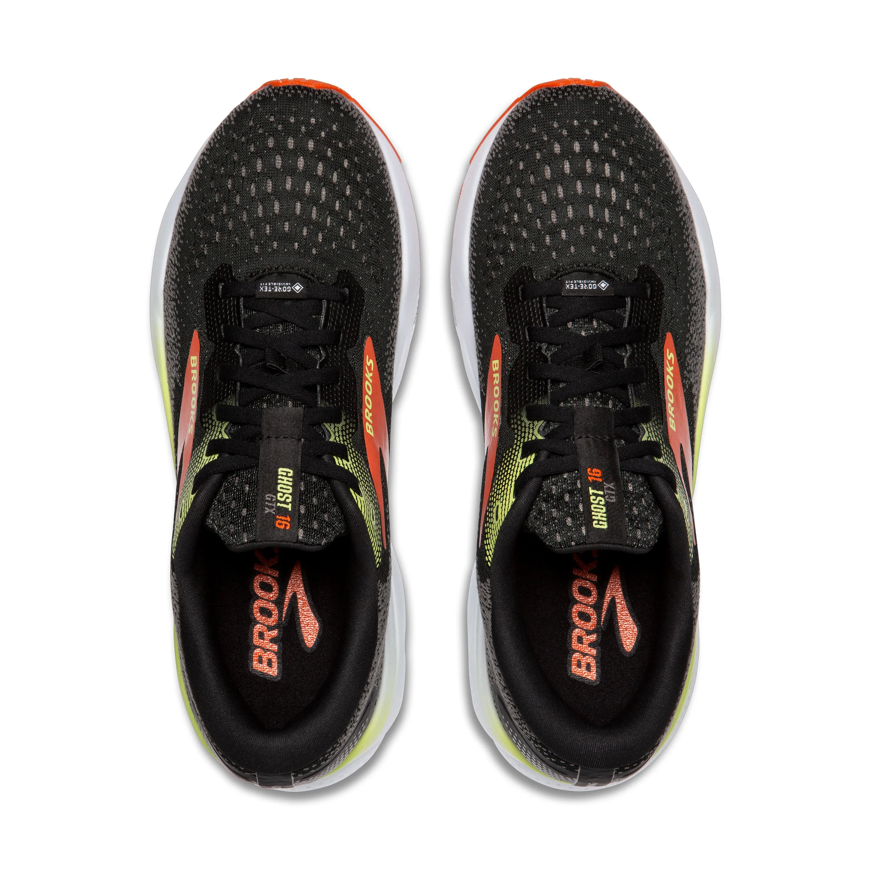MEN'S GHOST 16 GTX - D - 049 BLACK/MANDARIN RED/GREEN