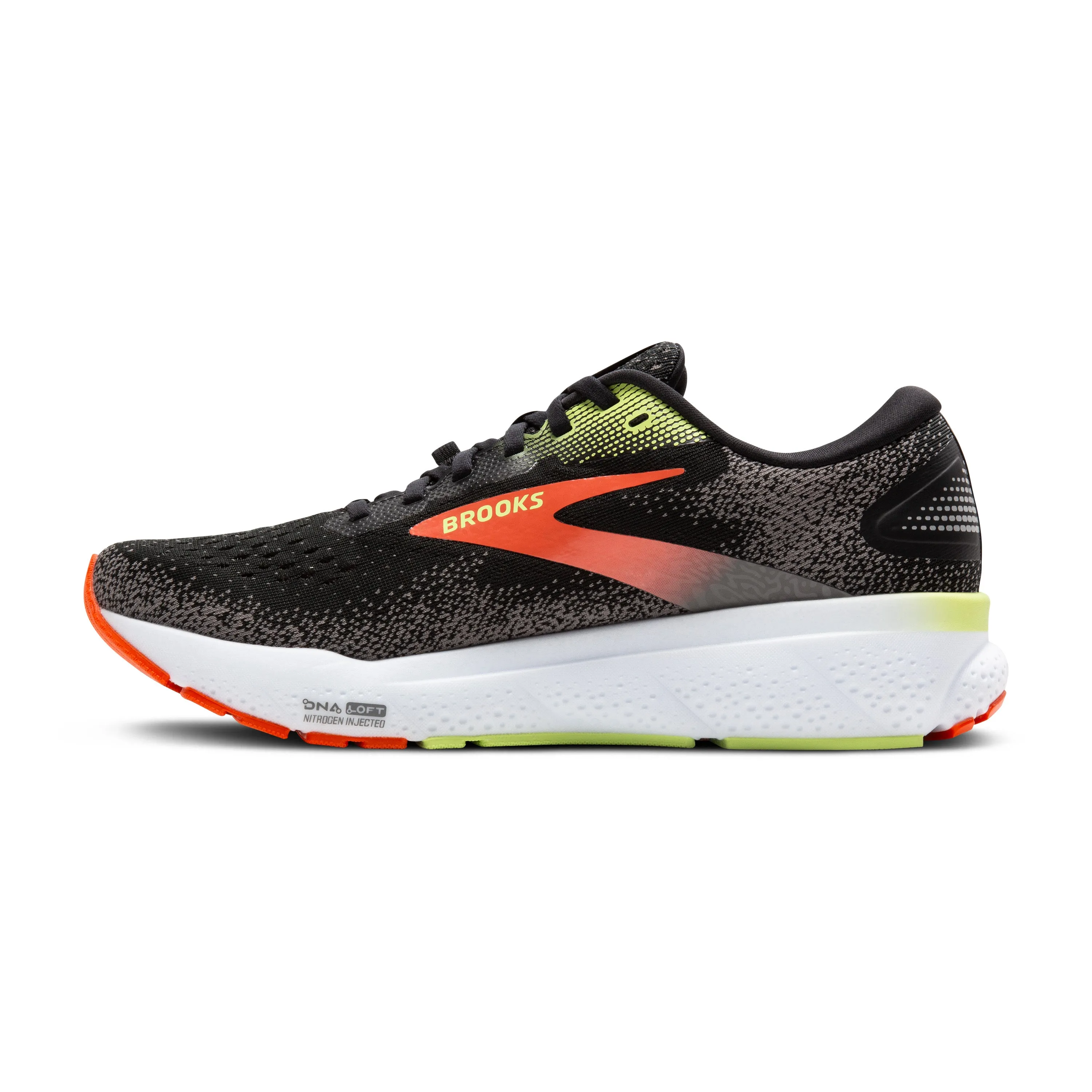 MEN'S GHOST 16 GTX - D - 049 BLACK/MANDARIN RED/GREEN