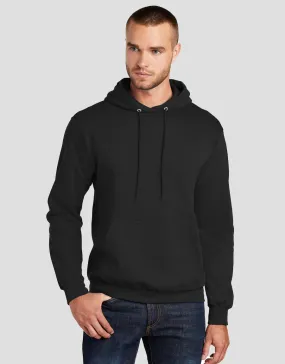 Men's Plain Fleece Hoodie-Black