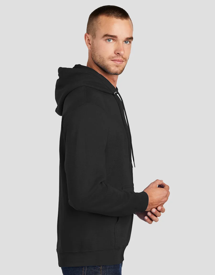 Men's Plain Fleece Hoodie-Black