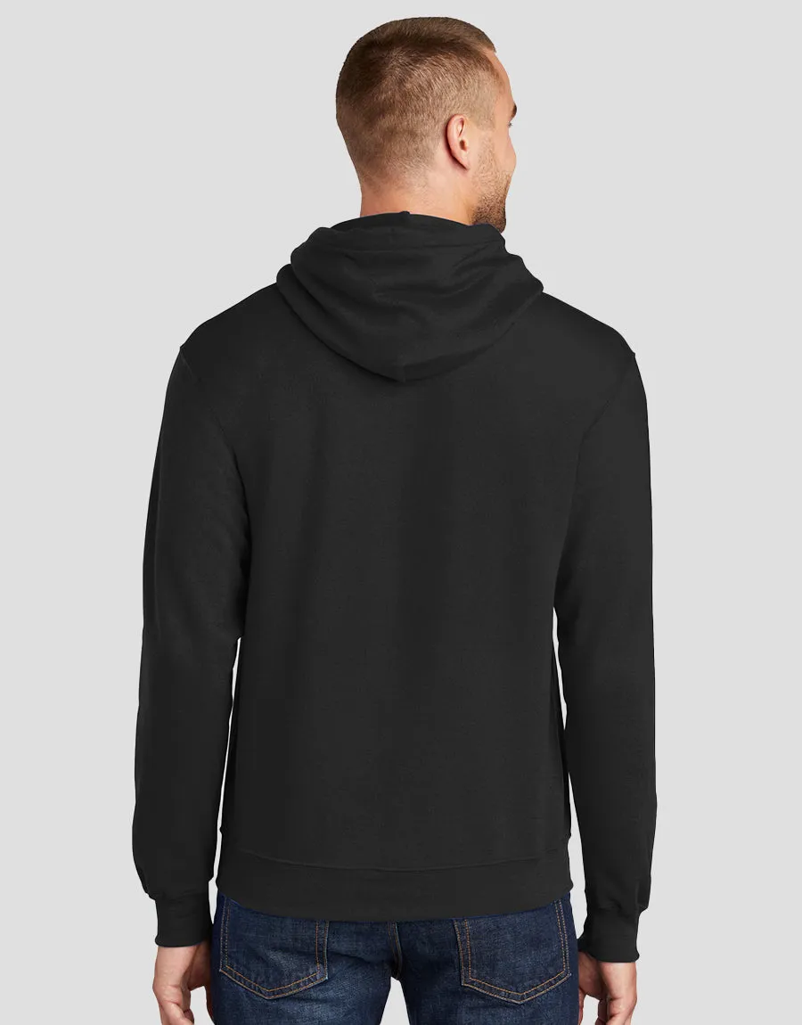 Men's Plain Fleece Hoodie-Black