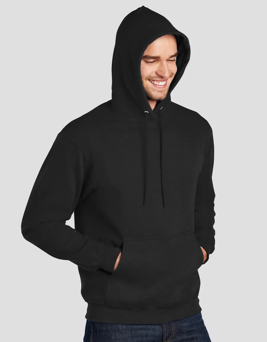 Men's Plain Fleece Hoodie-Black
