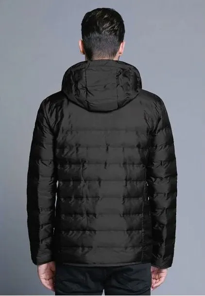 Men's Winter Casual Warm Hooded Short Jacket