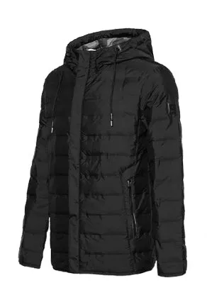 Men's Winter Casual Warm Hooded Short Jacket