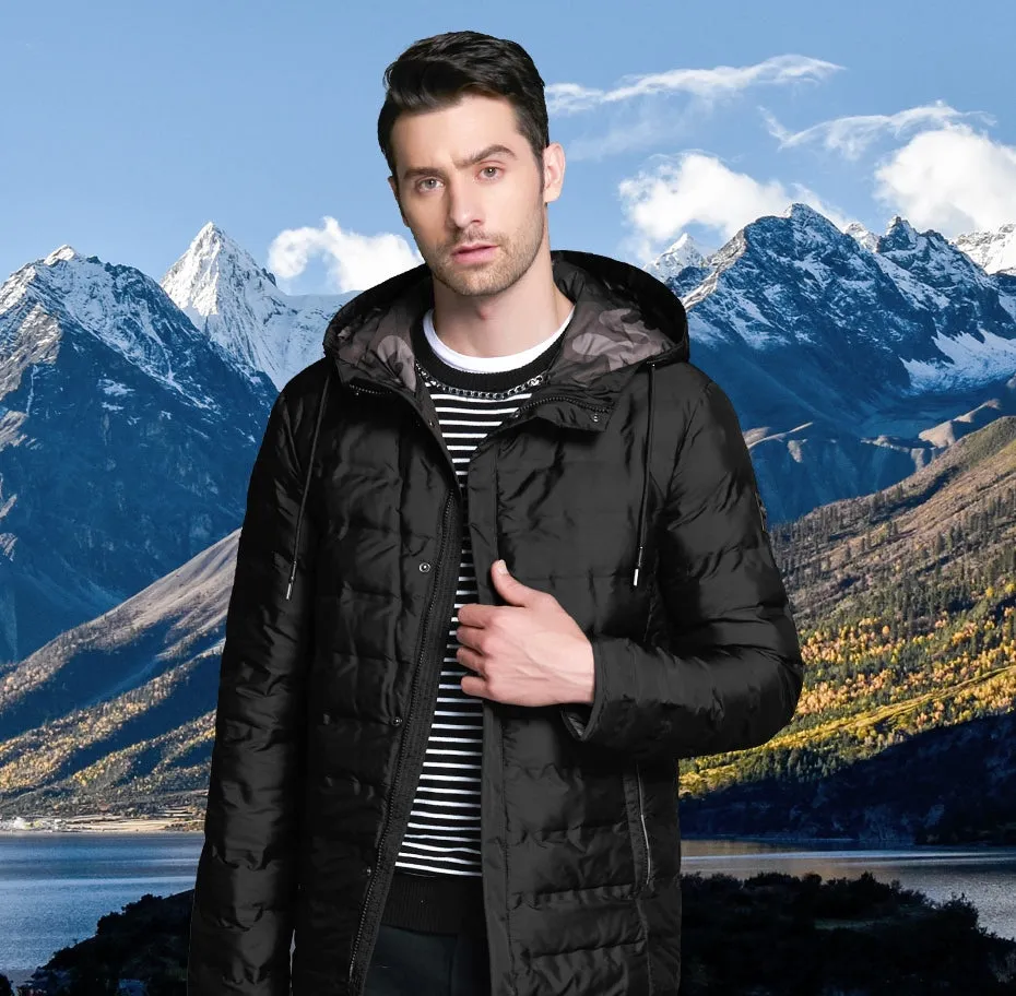Men's Winter Casual Warm Hooded Short Jacket