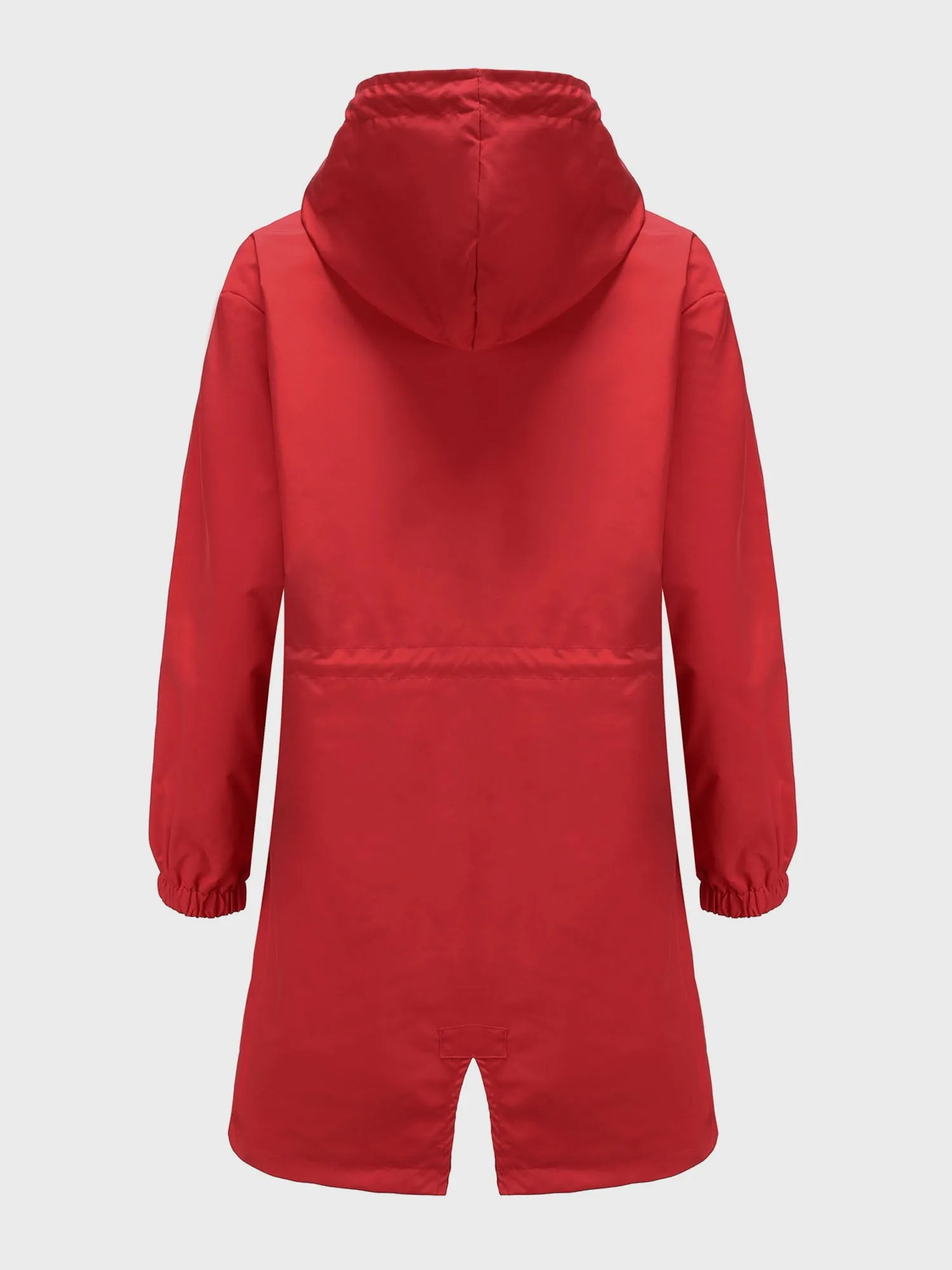 Midsize Casual Waterproof Long Hooded Windbreaker Midi Jacket
