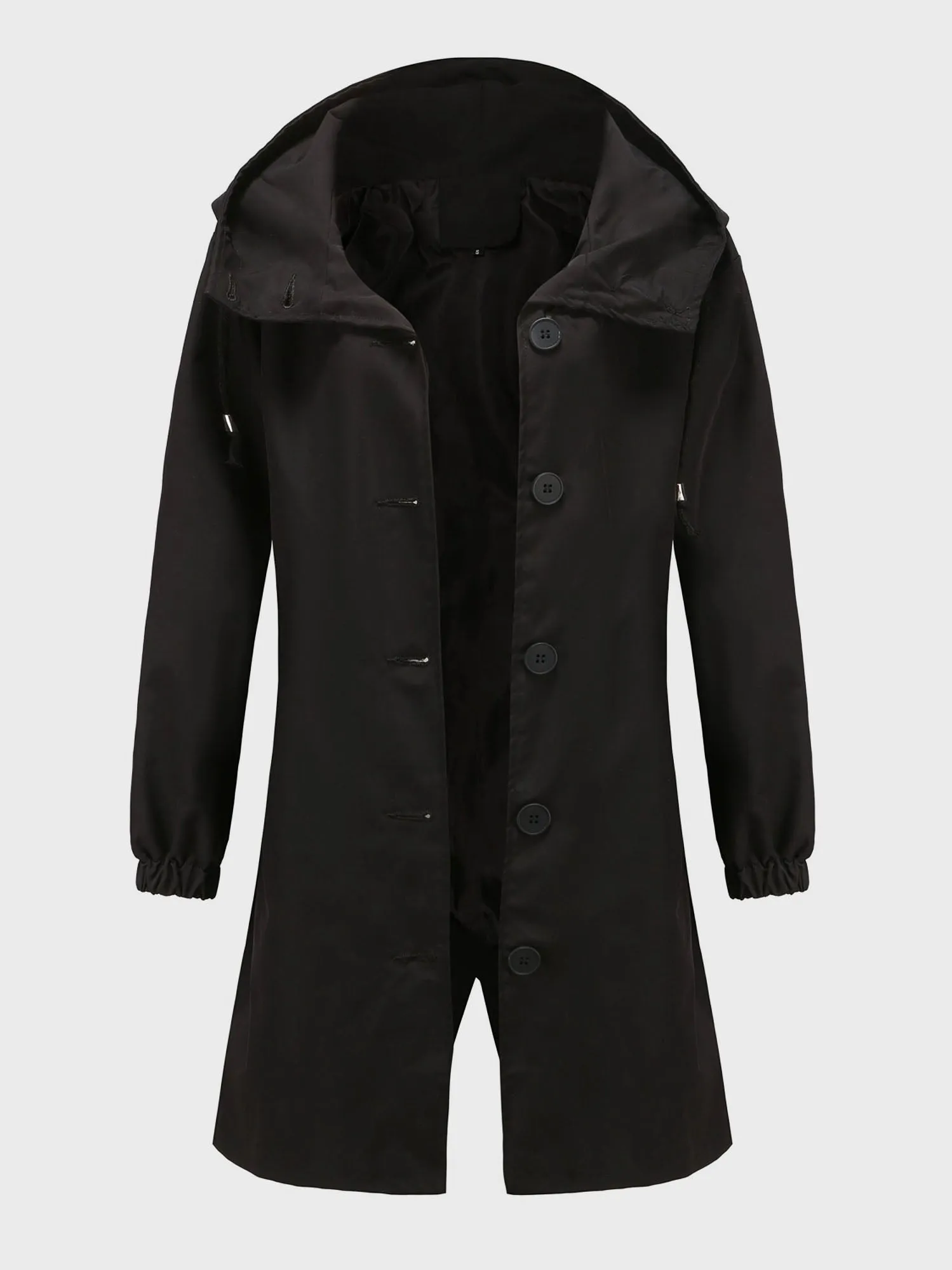 Midsize Casual Waterproof Long Hooded Windbreaker Midi Jacket