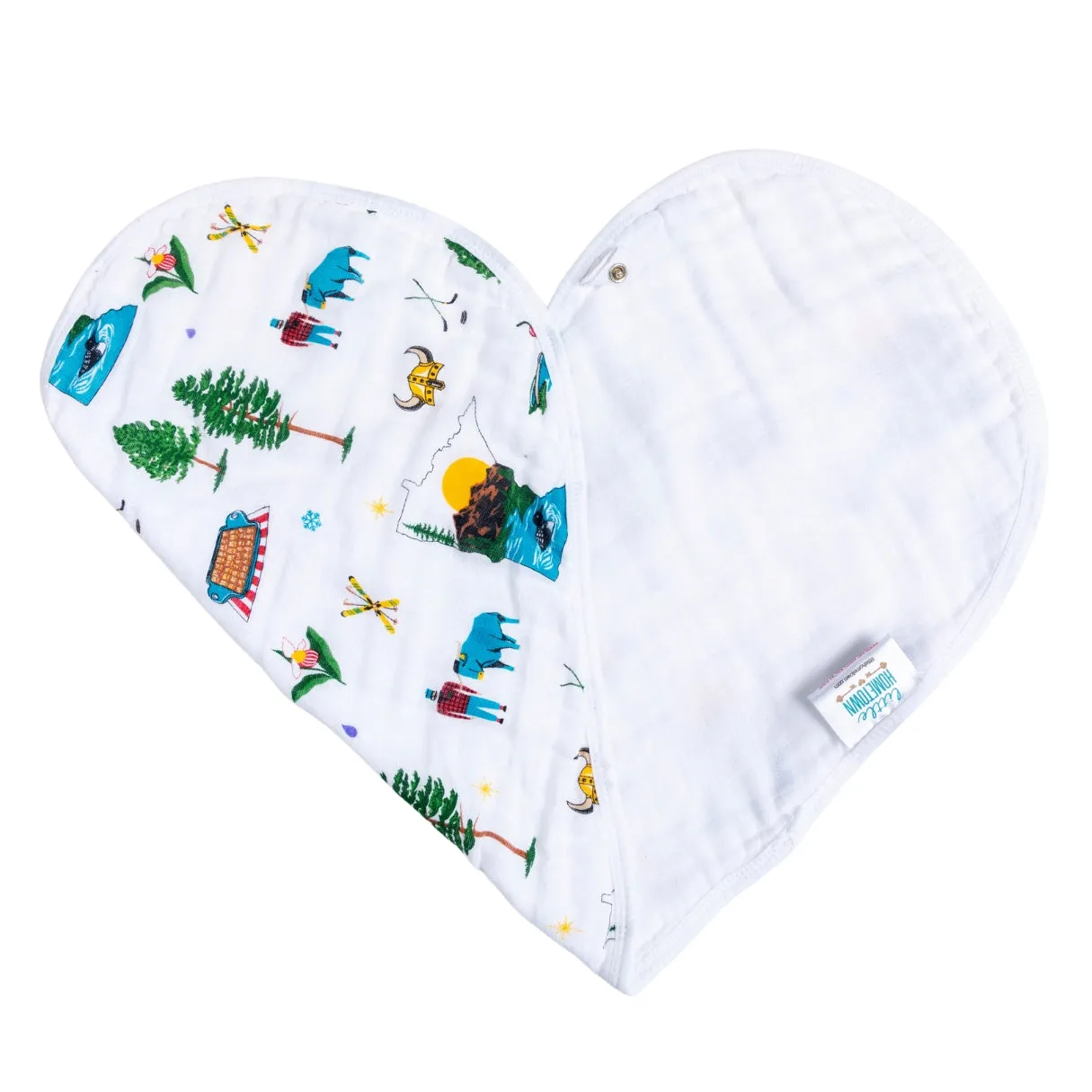 Minnesota Muslin Bib and Burp Cloth Combo by Little Hometown