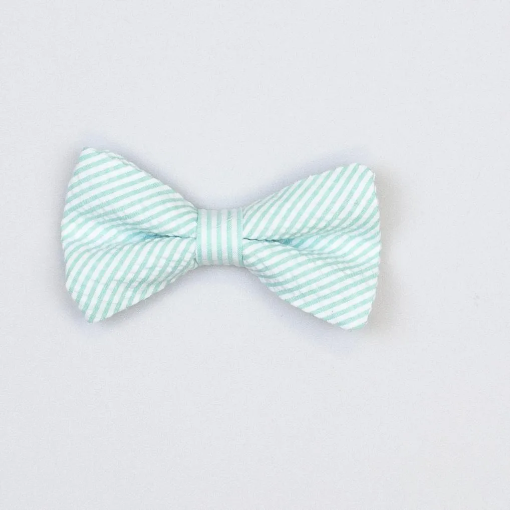 Mint Seersucker Bowtie Bodysuit
