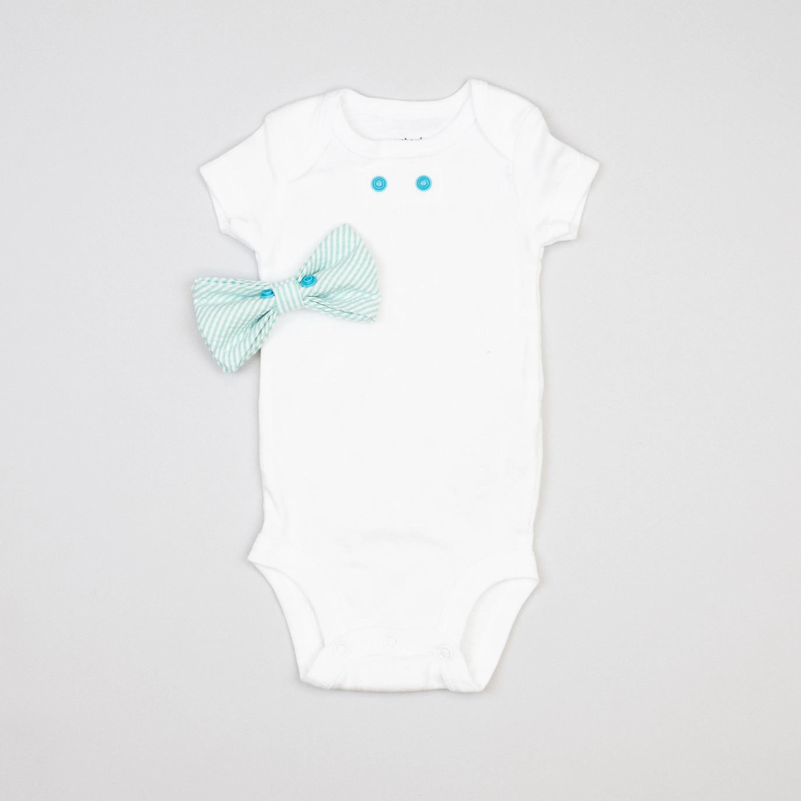 Mint Seersucker Bowtie Bodysuit