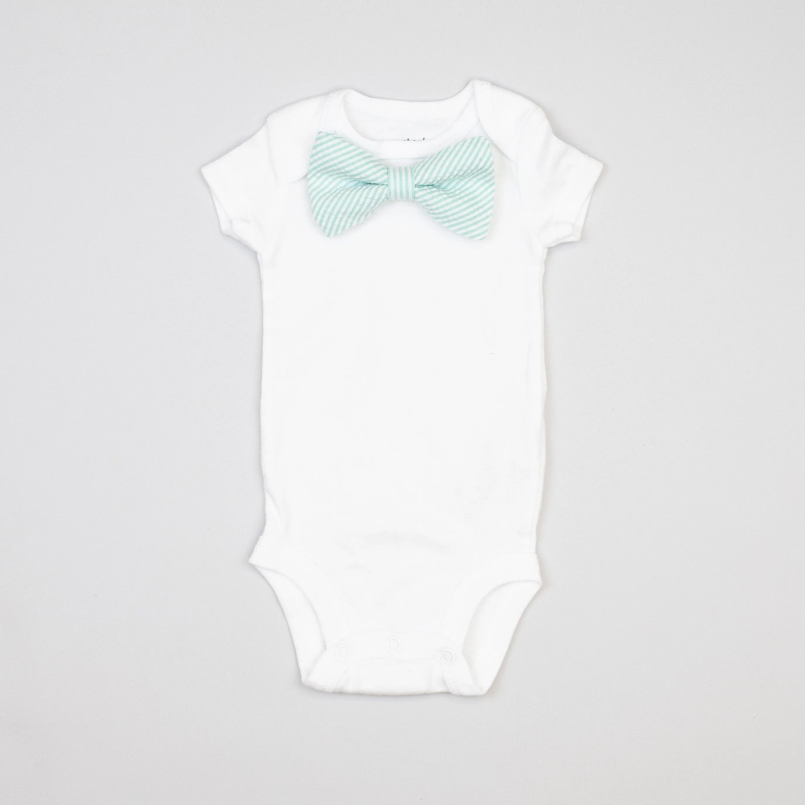 Mint Seersucker Bowtie Bodysuit