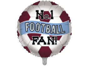 No.1 West Ham 1 Football Fan Balloon - Claret and Blue