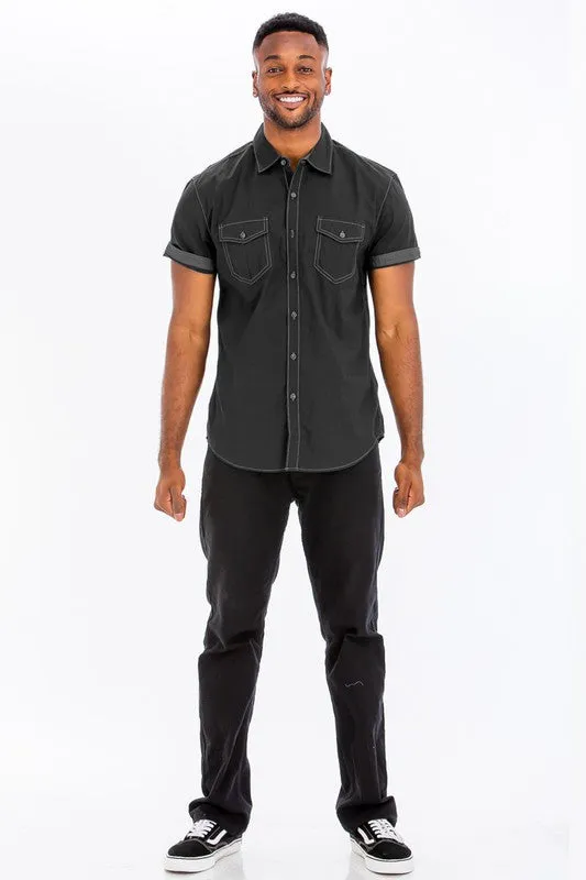 Outline Stitch Short Sleeve Shirt
