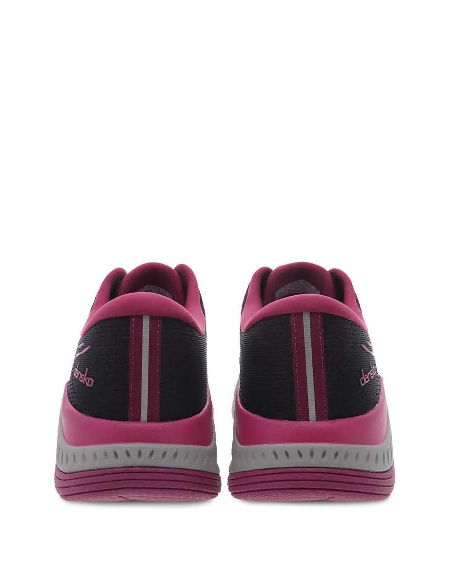 Pace Mesh Walking Shoe in Black/Berry