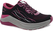 Pace Mesh Walking Shoe in Black/Berry