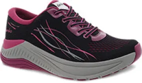 Pace Mesh Walking Shoe in Black/Berry
