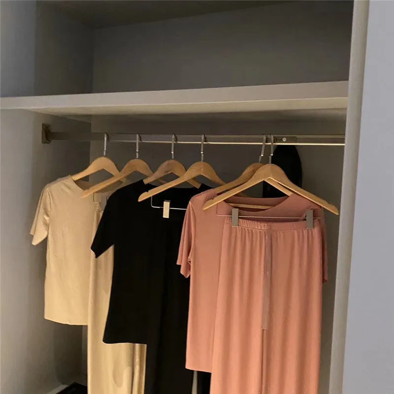 Pajamas Casual Sets Women Thin Trendy Plus Size Two-Piece Loungewear Sleepwear