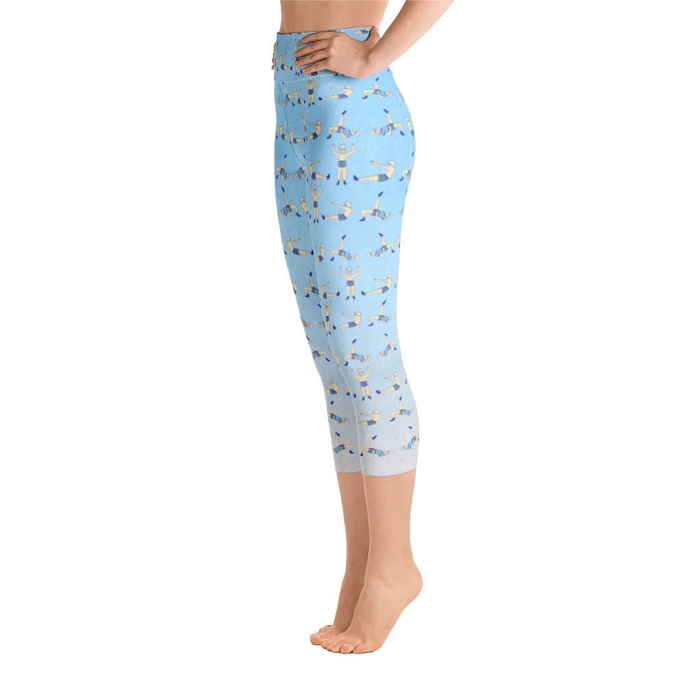 Pilates Doodles High Waisted Capri Leggings