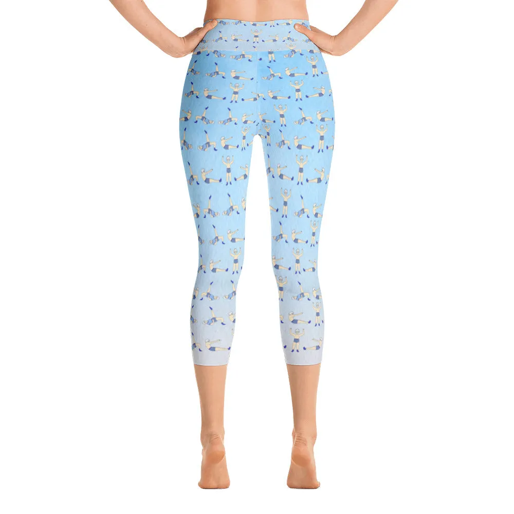 Pilates Doodles High Waisted Capri Leggings