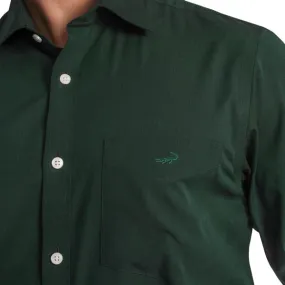 Regular Fit Full Sleeve Formal Core Shirt -Pepper Green