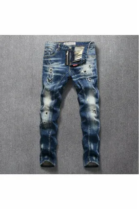 Retro Blue Slim Fit