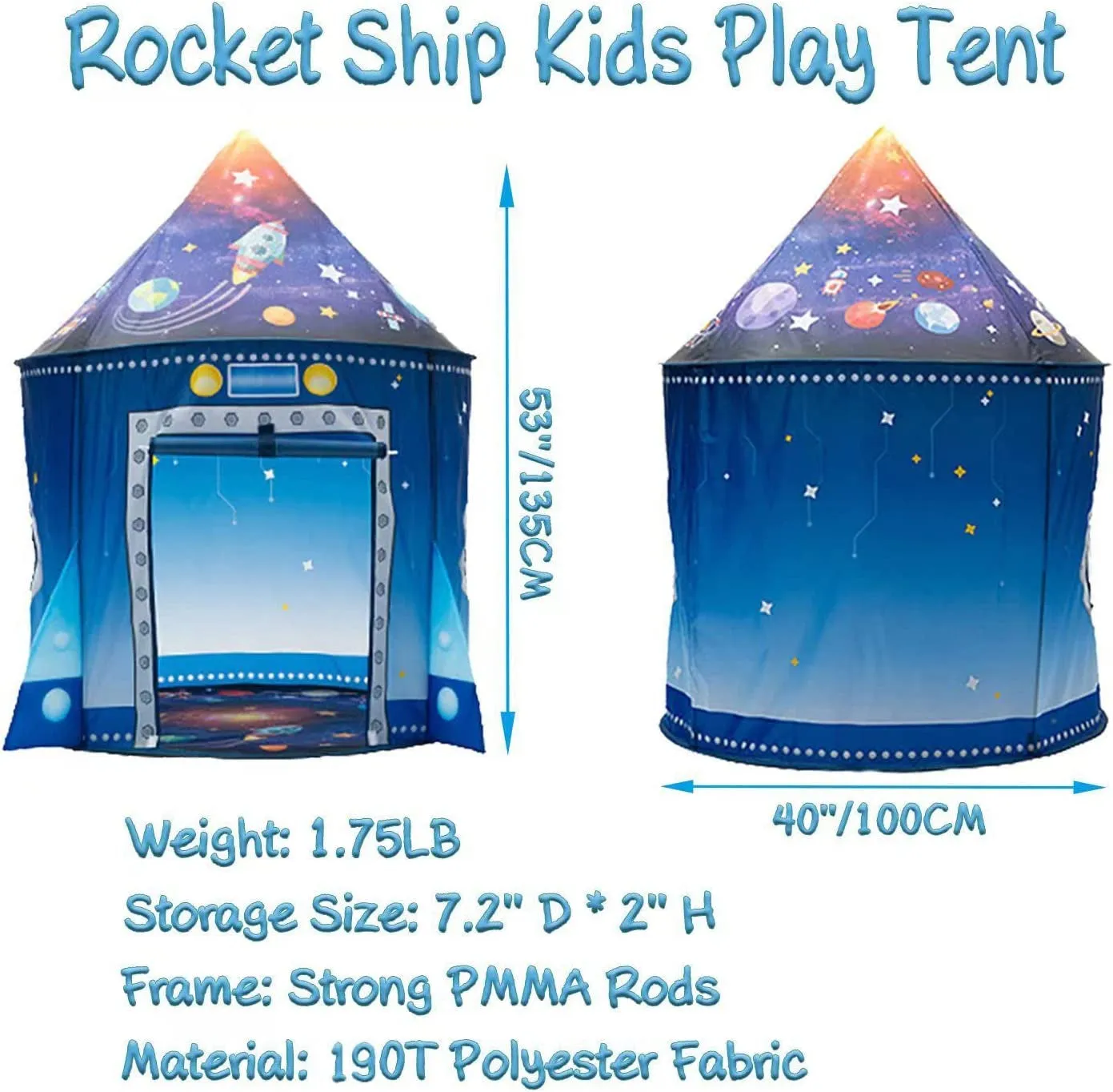 Rocket Ship Space Pop up Play Tent