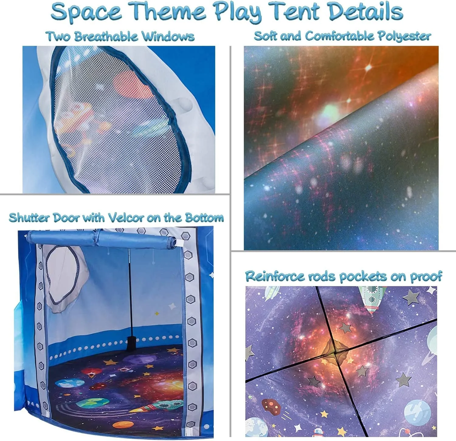 Rocket Ship Space Pop up Play Tent
