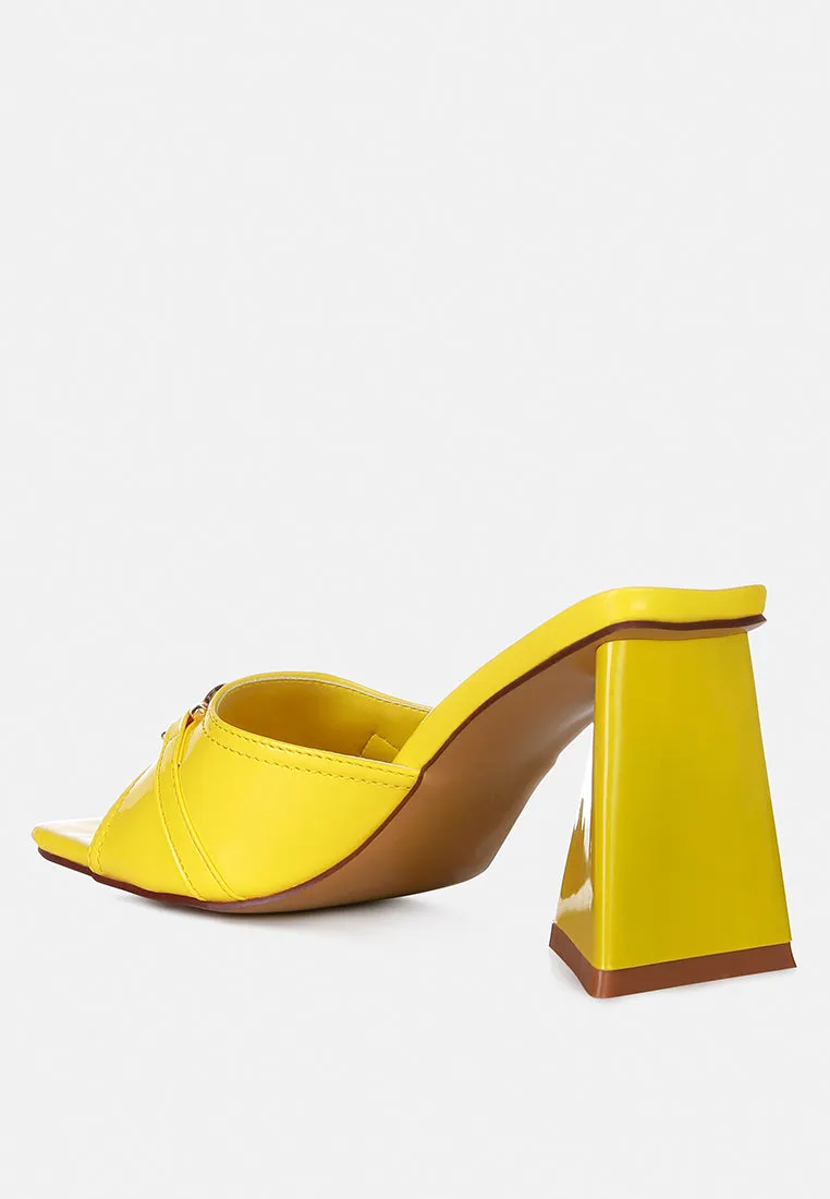 salisbury metal buckle detail slider sandals
