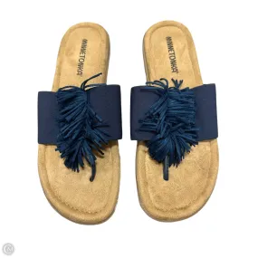 Sandals Flats By Minnetonka In Blue, Size: 7