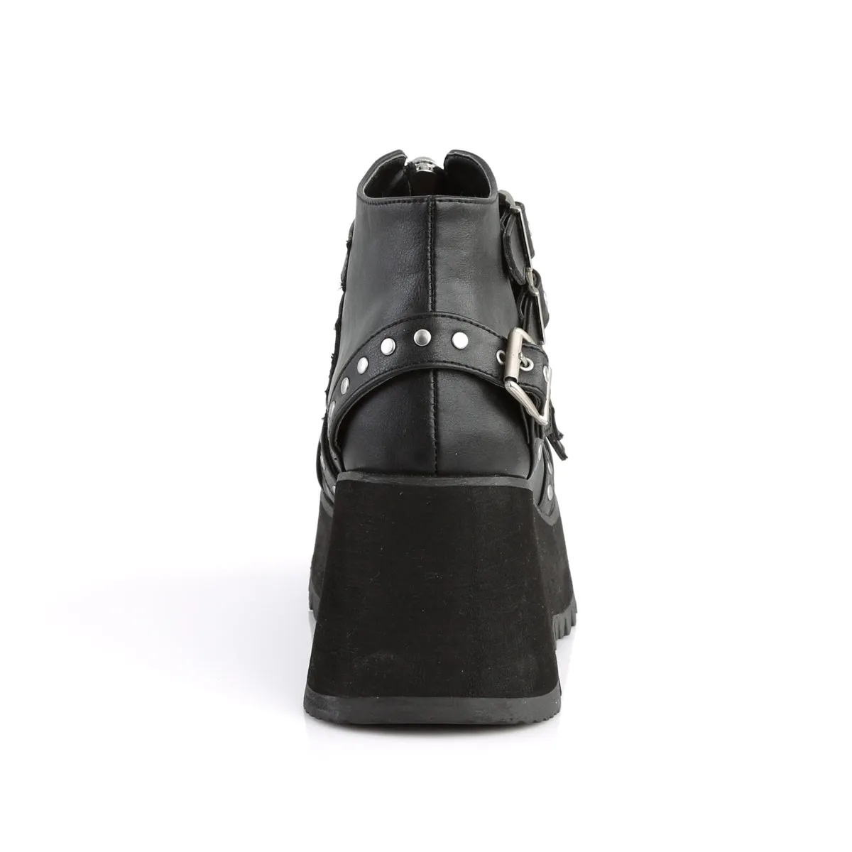 SCENE-30 DemoniaCult Black Vegan Leather Sexy Women's Ankle Boots (Alternative Footwear)