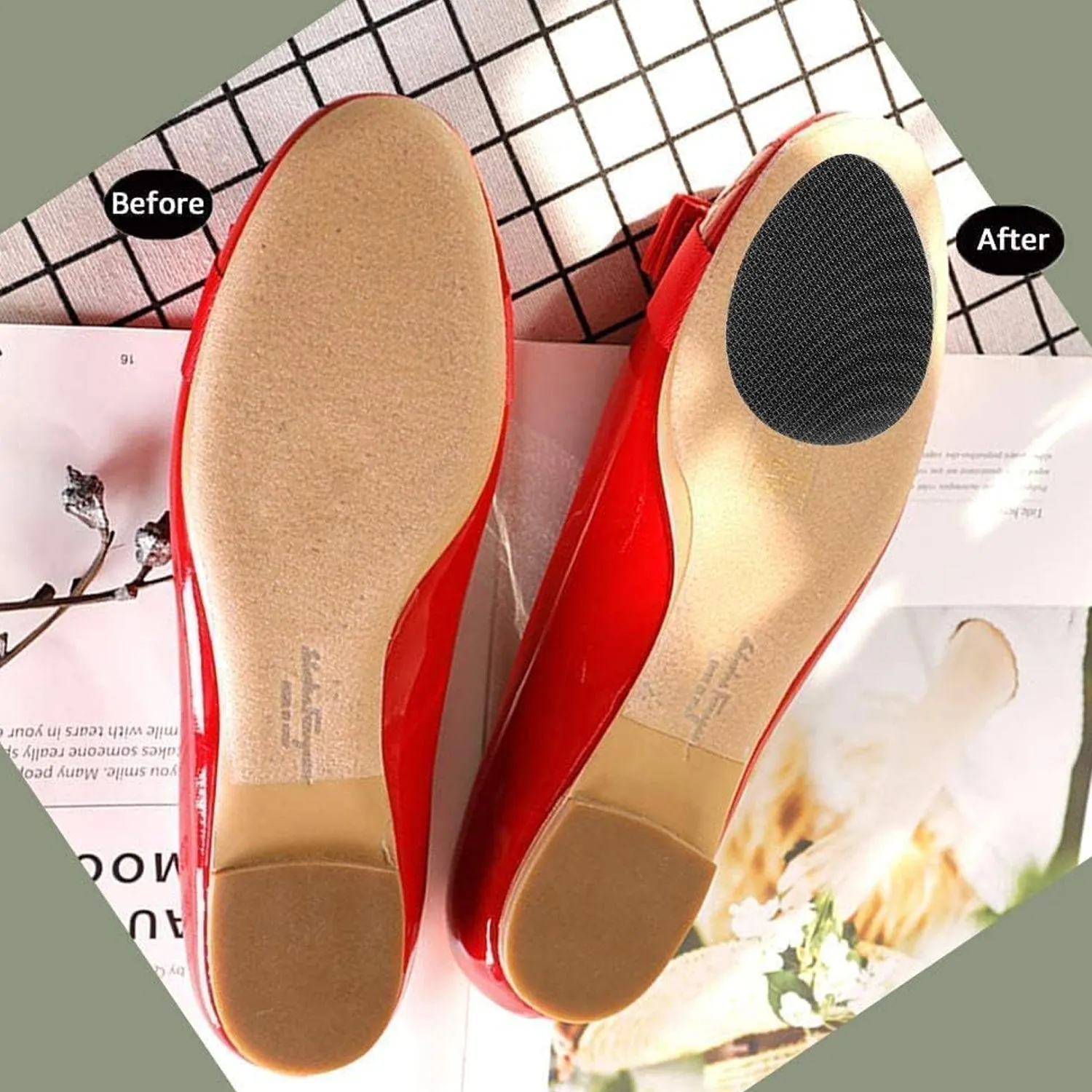 Self-Adhesive Shoe Grips – Non-Skid Pads for Ladies Shoes
