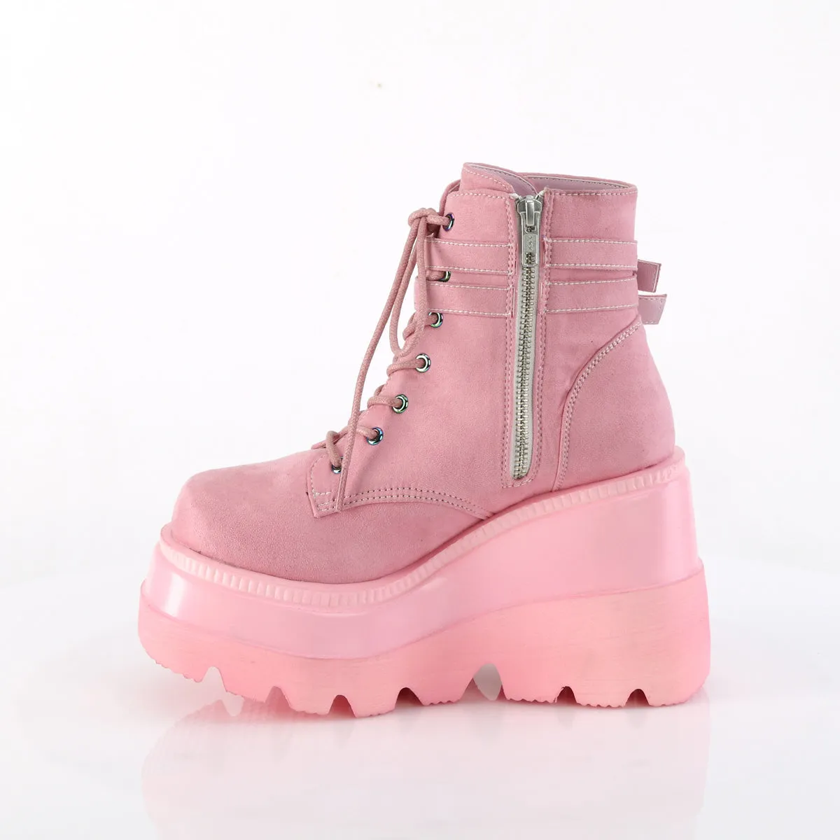 SHAKER-52 DemoniaCult Baby Pink Sexy Women's Ankle Boots (Alternative Footwear)