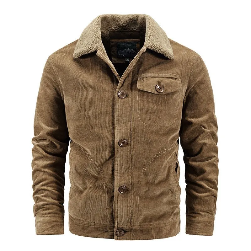 Single Breasted Warm Winter Autumn Jacket For Men