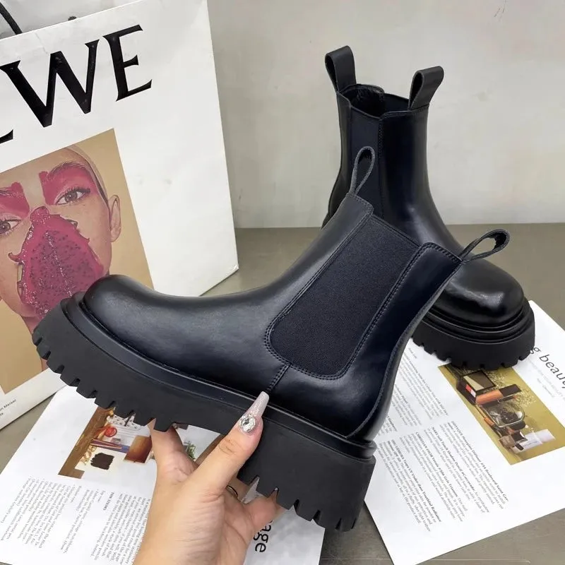 Sohiwoo New Thicken Winter Knight Boots Women Knee High Long Square Heel Boots Retro Thick Motorcycle Boots Black White Botas Mujer